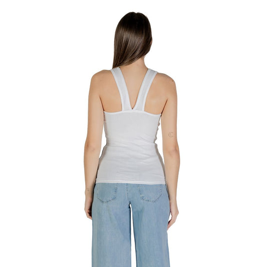 Calvin Klein Jeans White Cotton Top - ClickThatClicks 