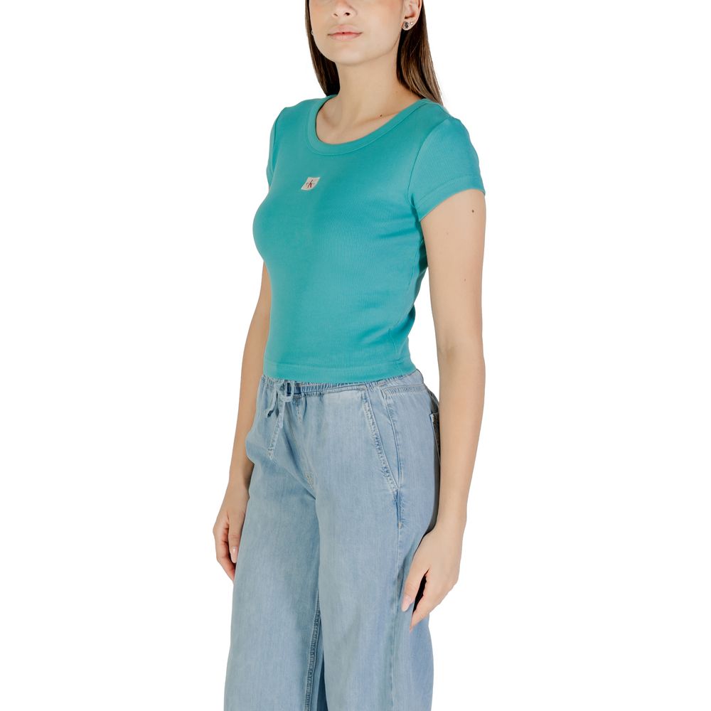 Calvin Klein Jeans Blue Cotton T-Shirt - ClickThatClicks 