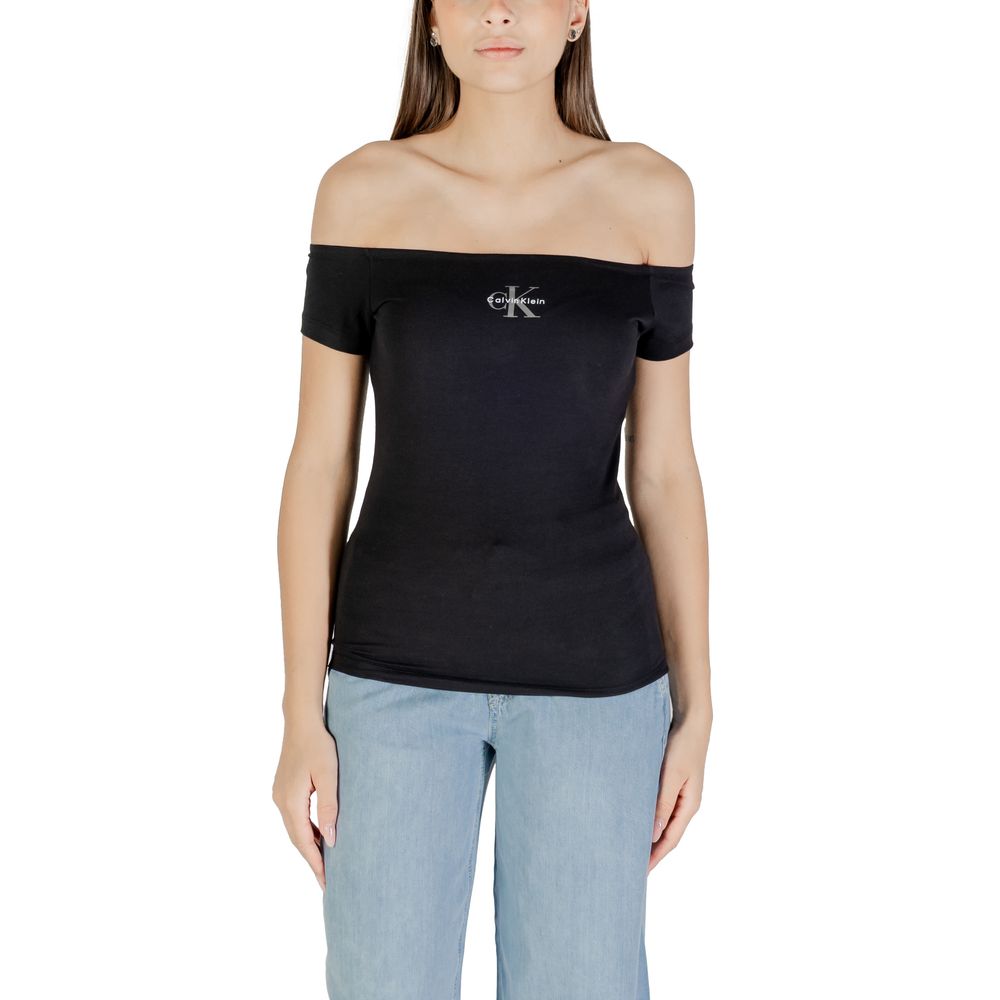 Calvin Klein Jeans Black Cotton T-Shirt - ClickThatClicks 