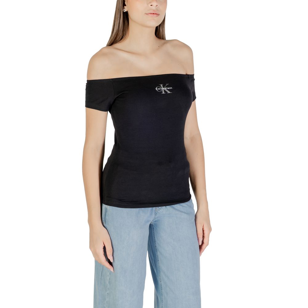 Calvin Klein Jeans Black Cotton T-Shirt - ClickThatClicks 
