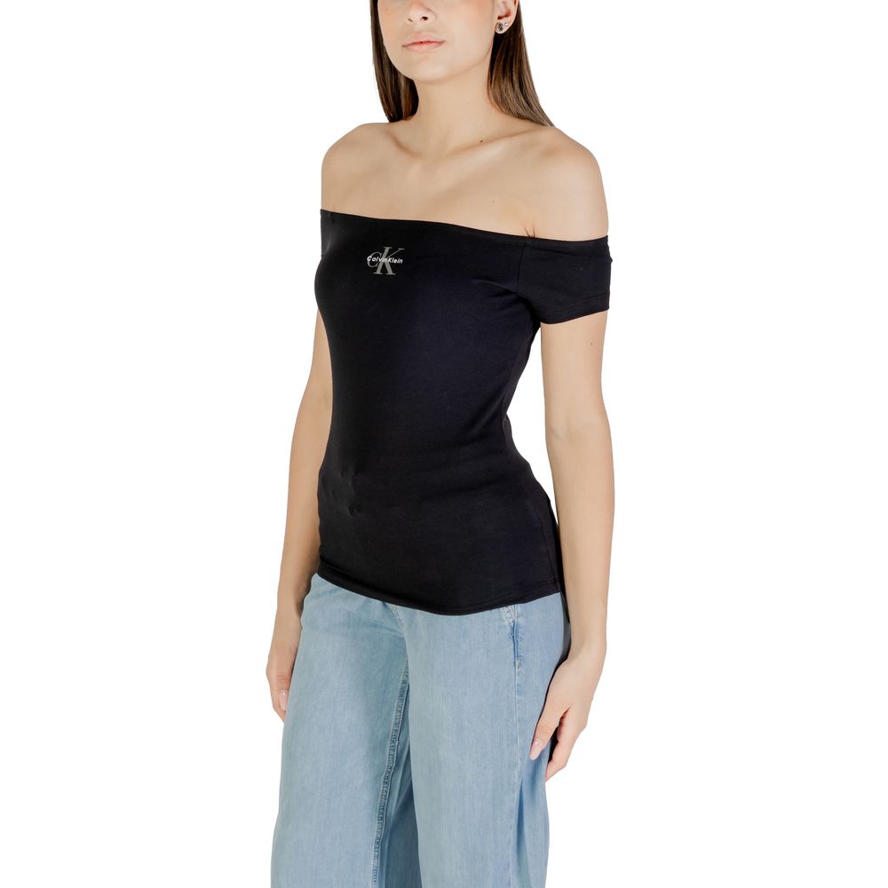 Calvin Klein Jeans Black Cotton T-Shirt - ClickThatClicks 