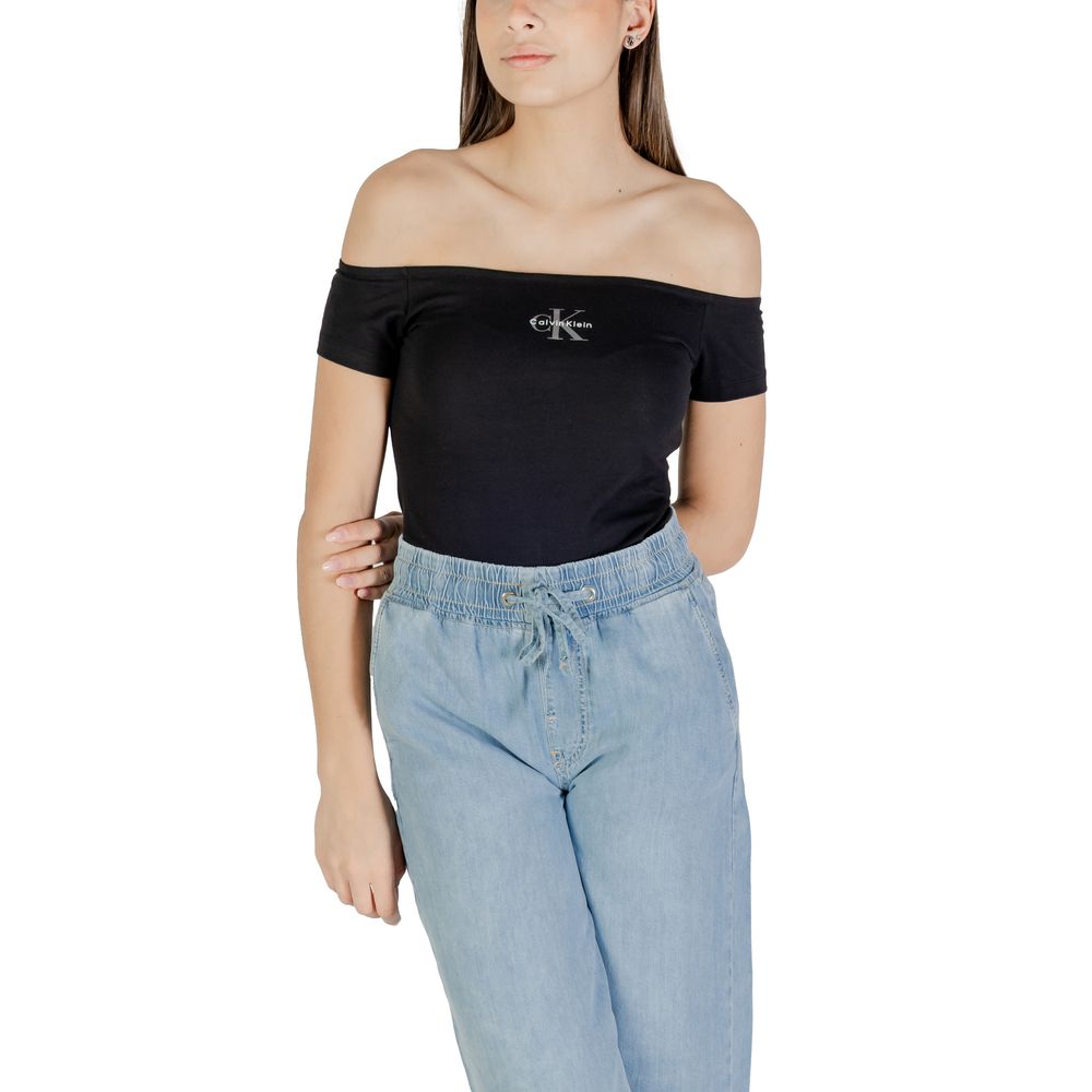 Calvin Klein Jeans Black Cotton T-Shirt - ClickThatClicks 