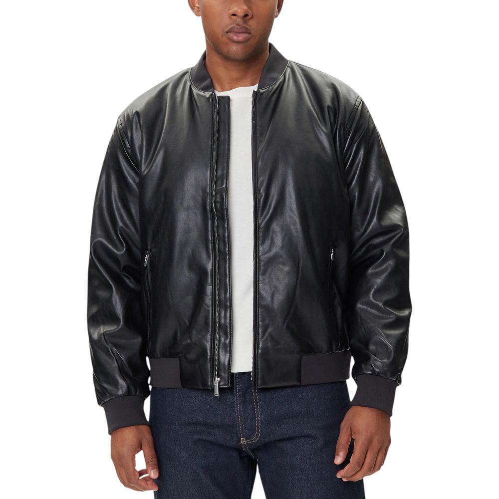 Calvin Klein Jeans Black Polyethylene Bomber - ClickThatClicks 