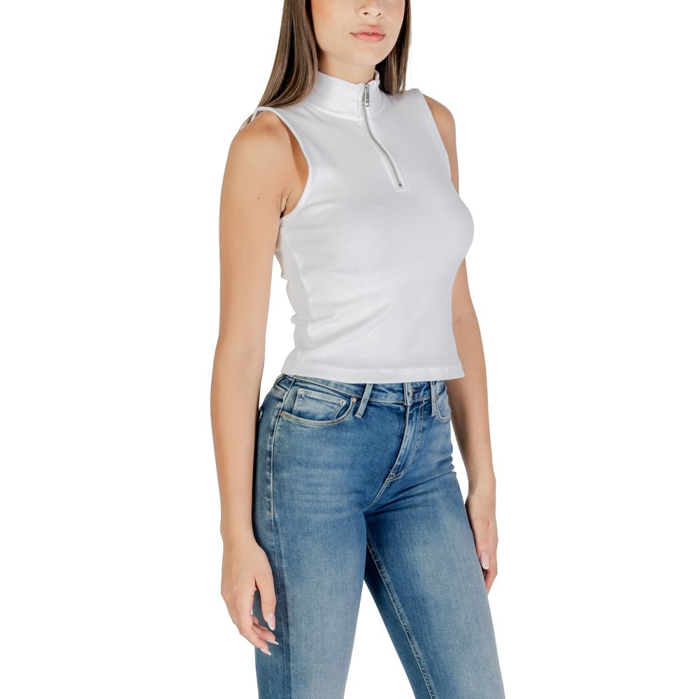 Calvin Klein Jeans White Cotton Top - ClickThatClicks 