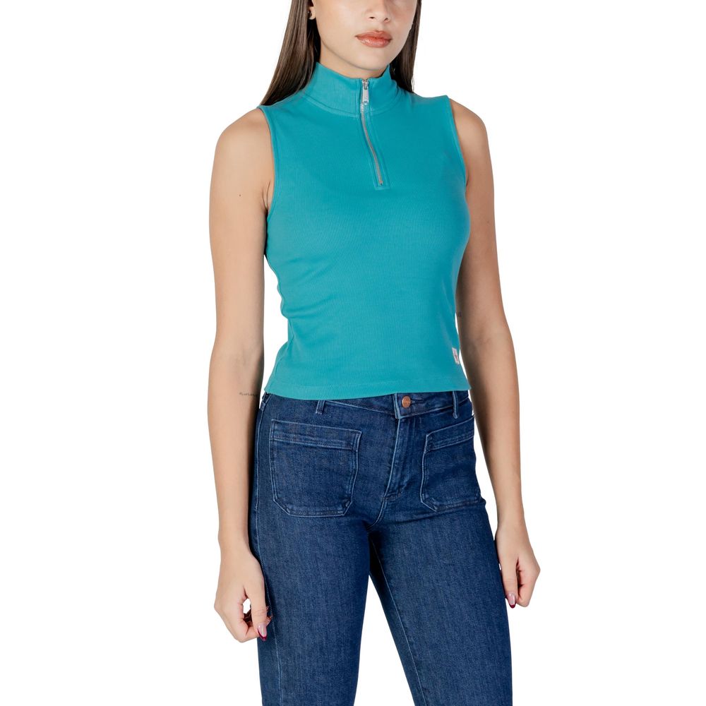 Calvin Klein Jeans Turquoise Cotton Top - ClickThatClicks 