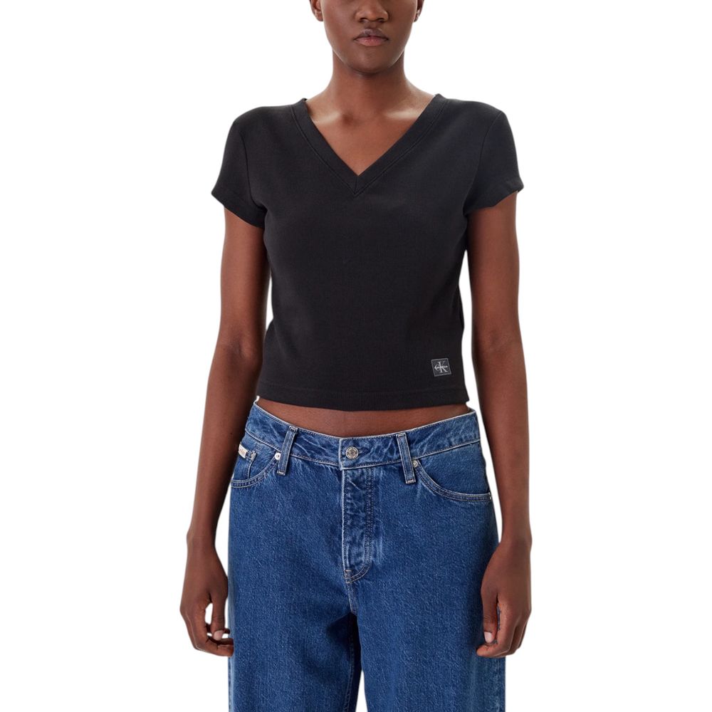 Calvin Klein Jeans Black Cotton T-Shirt - ClickThatClicks 