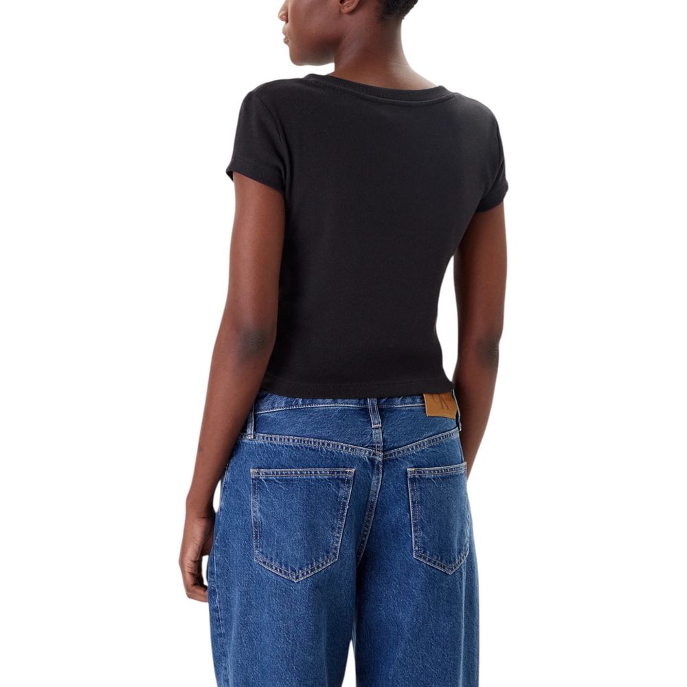 Calvin Klein Jeans Black Cotton T-Shirt - ClickThatClicks 