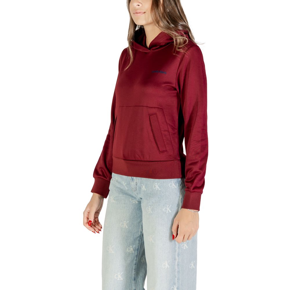 Calvin Klein Bordeaux Cotton Hoodie - ClickThatClicks 