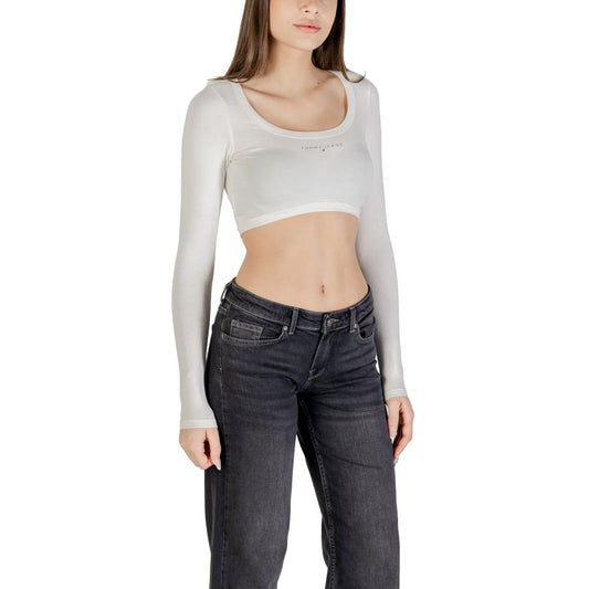 Tommy Hilfiger Jeans White Recycled Cotton Sportswear - ClickThatClicks 