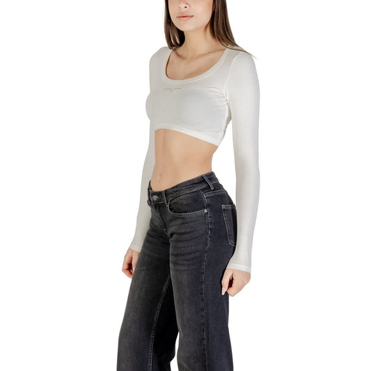 Tommy Hilfiger Jeans White Recycled Cotton Sportswear - ClickThatClicks 