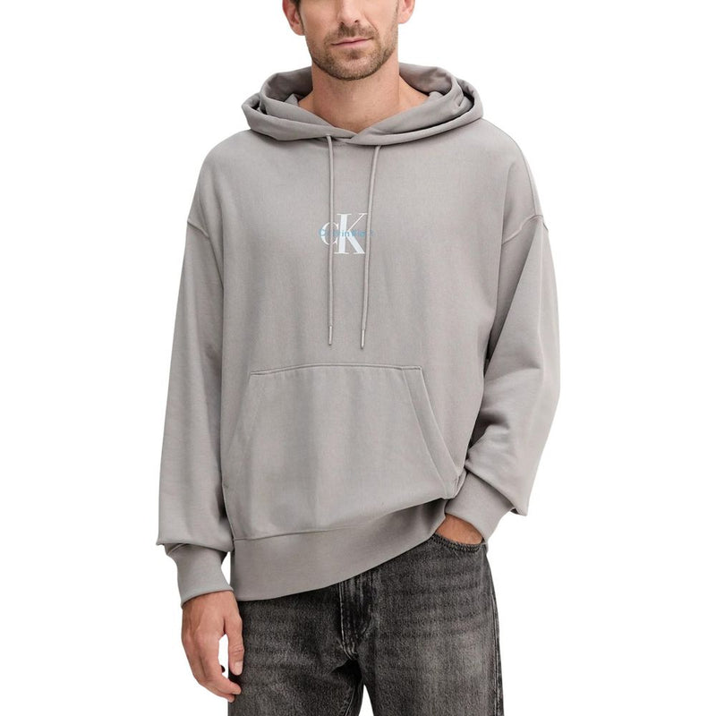 Calvin Klein Jeans Gray Cotton Hoodie - ClickThatClicks 