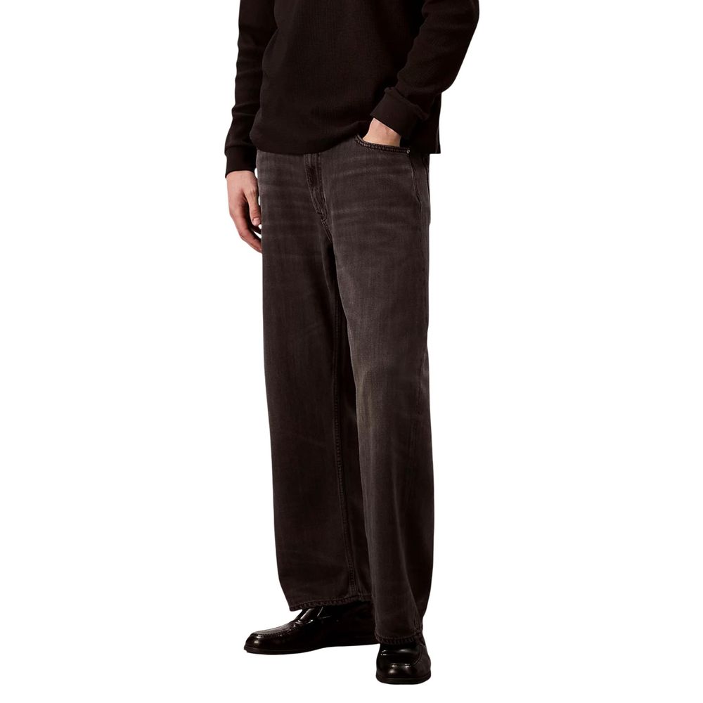 Calvin Klein Jeans Black Lyocell Relaxed Fit Jeans - ClickThatClicks 