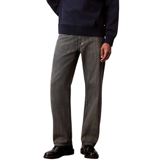 Calvin Klein Jeans Beige Cotton Relaxed Fit Jeans - ClickThatClicks 