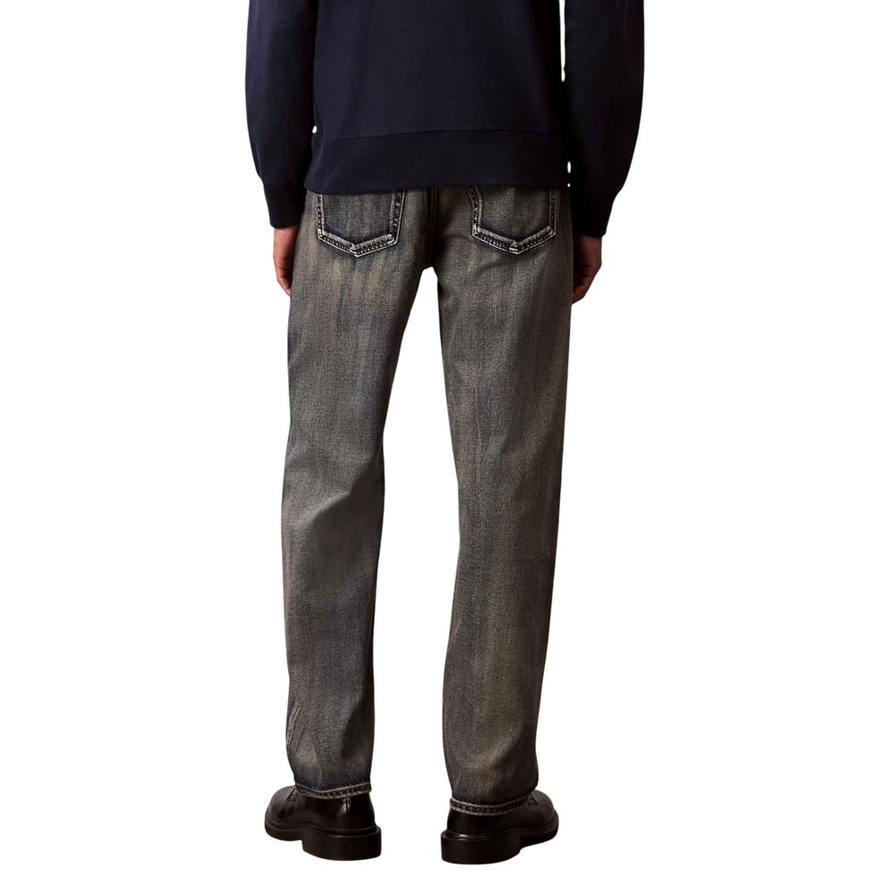 Calvin Klein Jeans Beige Cotton Relaxed Fit Jeans - ClickThatClicks 
