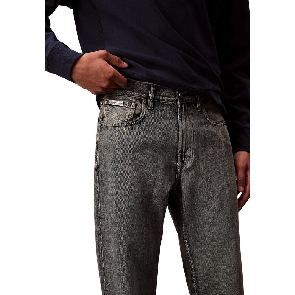 Calvin Klein Jeans Beige Cotton Relaxed Fit Jeans - ClickThatClicks 