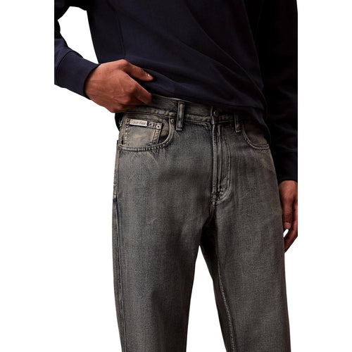 Calvin Klein Jeans Beige Cotton Relaxed Fit Jeans - ClickThatClicks 