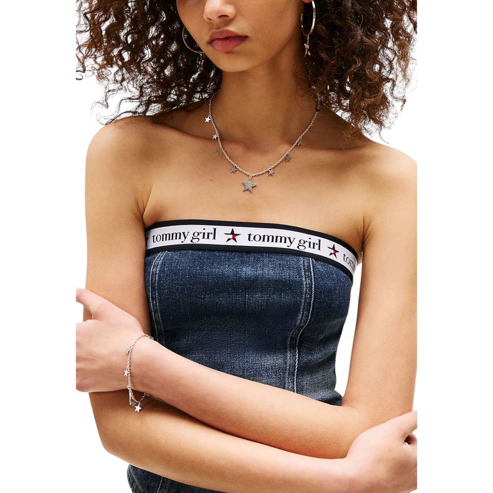 Tommy Hilfiger Jeans Blue Recycled Cotton Top - ClickThatClicks 
