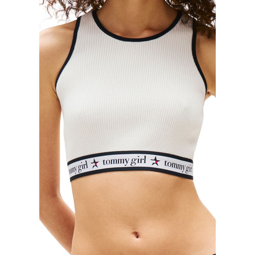 Tommy Hilfiger Jeans Cream Organic Cotton Top - ClickThatClicks 