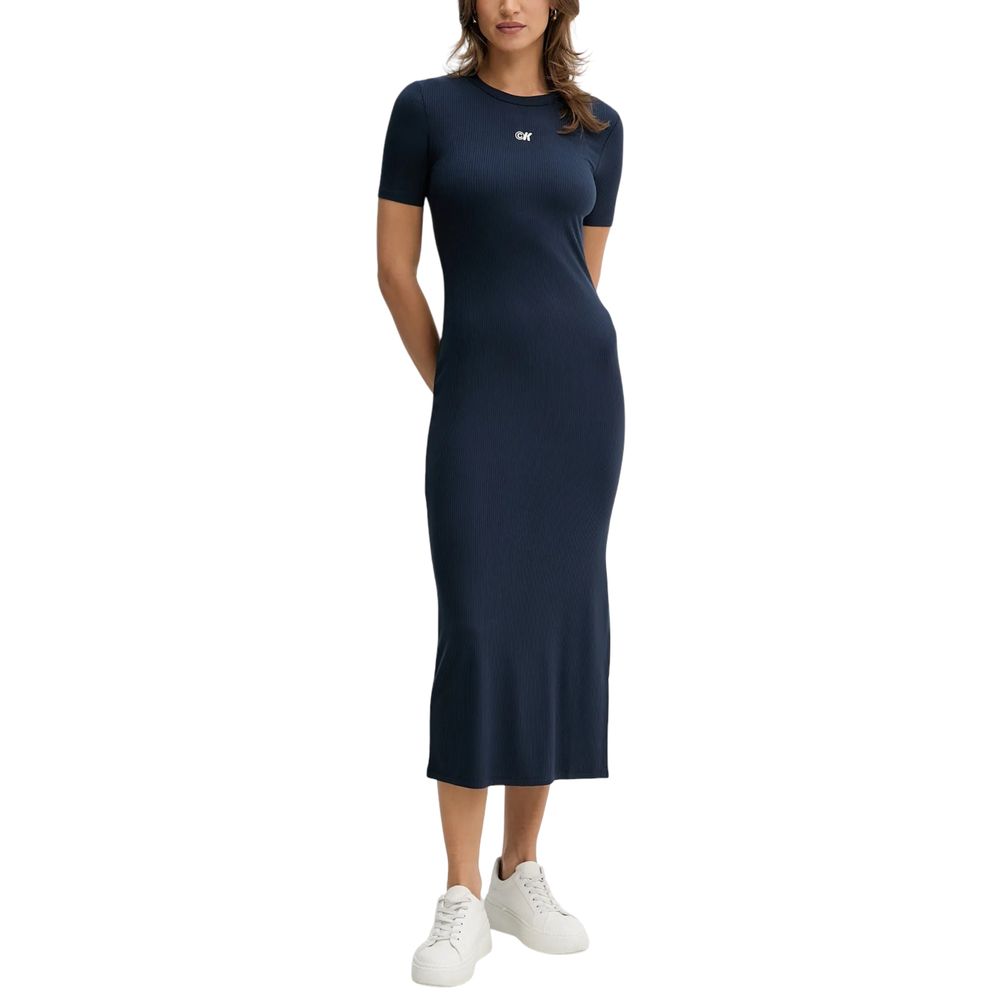 Calvin Klein Jeans Blue Modal Long Dress - ClickThatClicks 