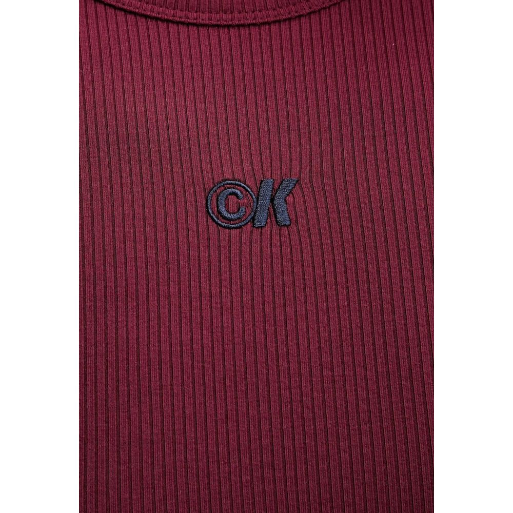 Calvin Klein Jeans Bordeaux Modal Long Dress - ClickThatClicks 