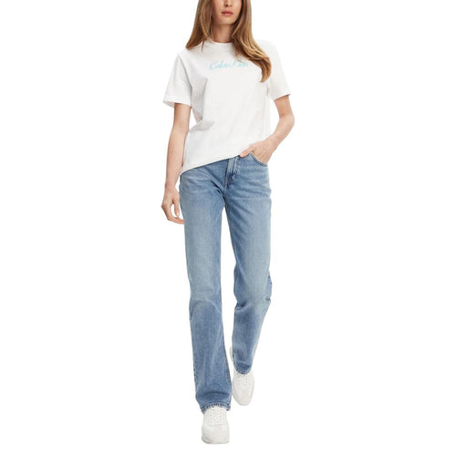 Calvin Klein Jeans Blue Recycled Cotton Mom Jeans - ClickThatClicks 
