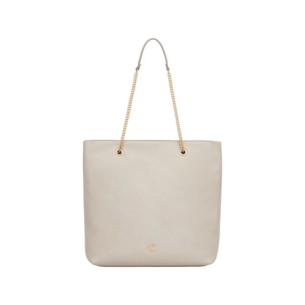 Calvin Klein Beige Polyethylene Handbag - ClickThatClicks 