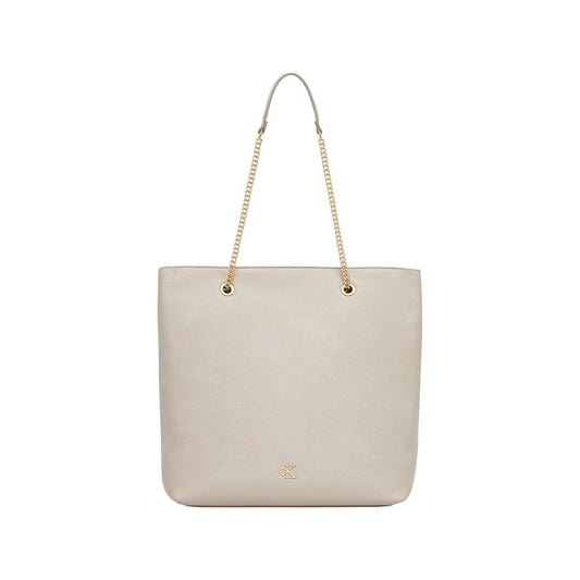 Calvin Klein Beige Polyethylene Handbag - ClickThatClicks 
