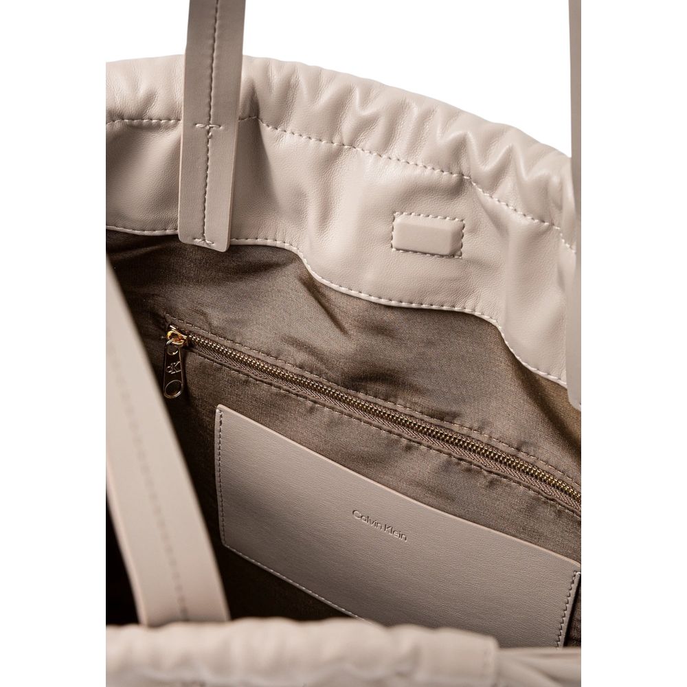 Calvin Klein Beige Polyethylene Handbag - ClickThatClicks 