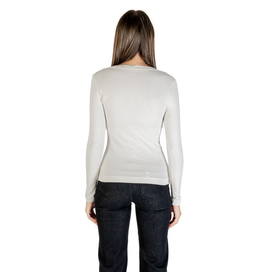 Guess Cream Cotton Long Sleeve T-Shirt - ClickThatClicks 