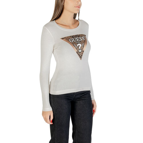 Guess Cream Cotton Long Sleeve T-Shirt - ClickThatClicks 