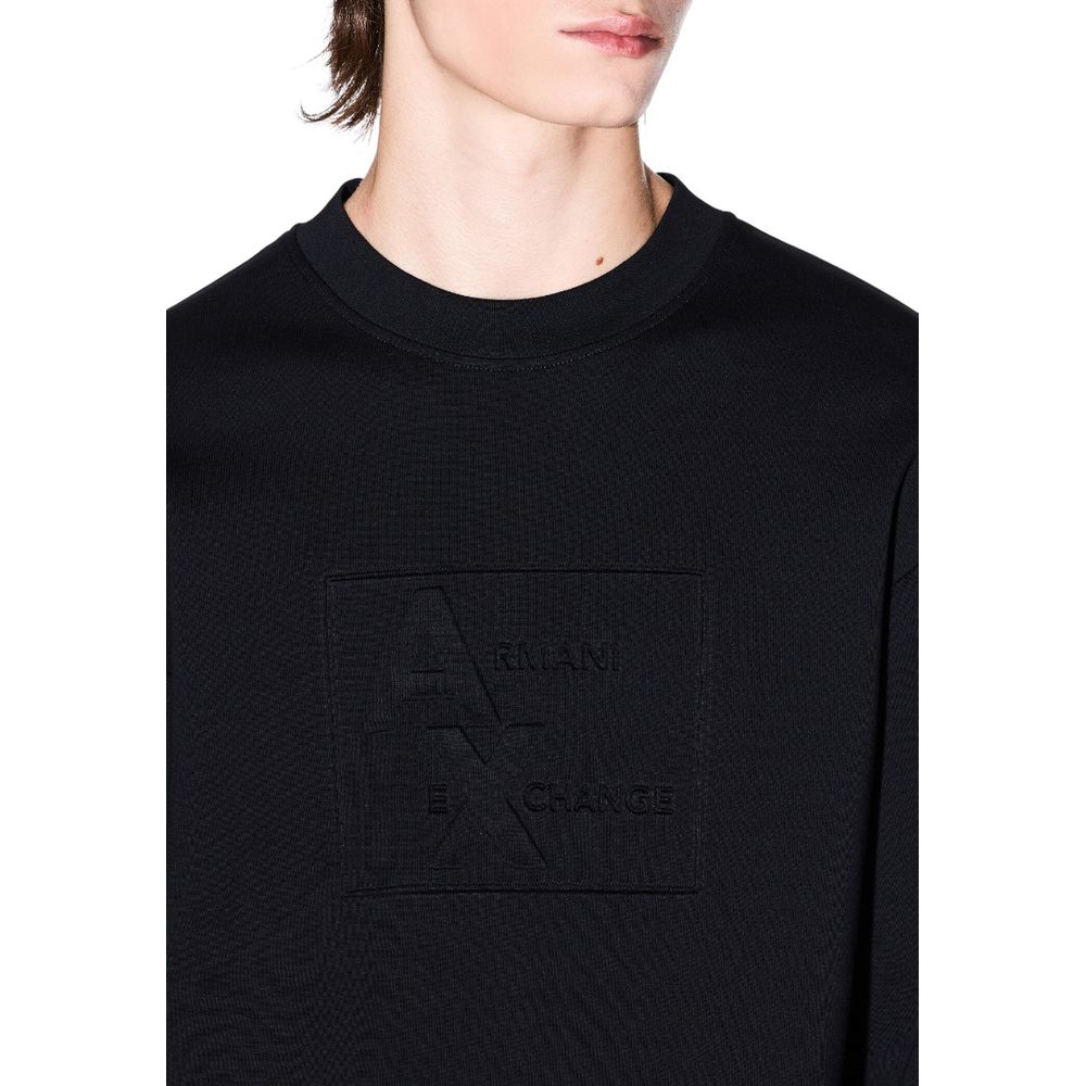 Armani Exchange Black Cotton Sweatshirt - ClickThatClicks 