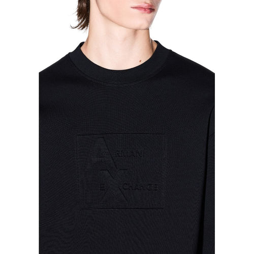 Armani Exchange Black Cotton Sweatshirt - ClickThatClicks 