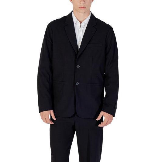 Armani Exchange Black Lyocell Blazer - ClickThatClicks 