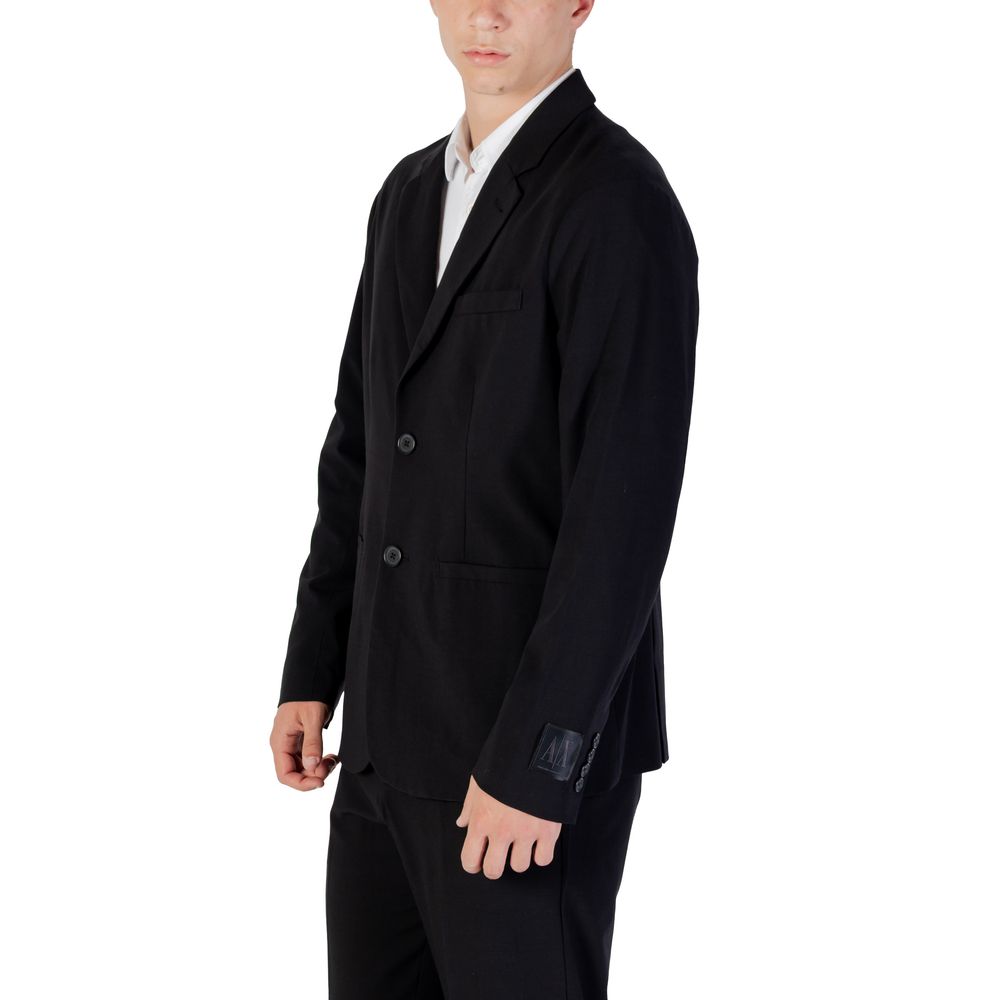 Armani Exchange Black Lyocell Blazer - ClickThatClicks 