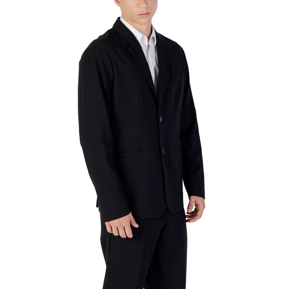 Armani Exchange Black Lyocell Blazer - ClickThatClicks 