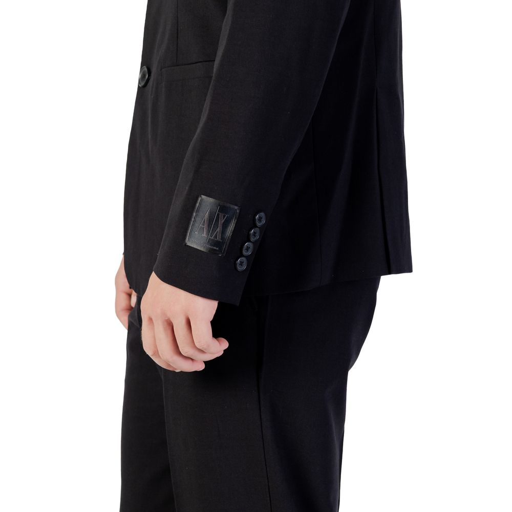 Armani Exchange Black Lyocell Blazer - ClickThatClicks 