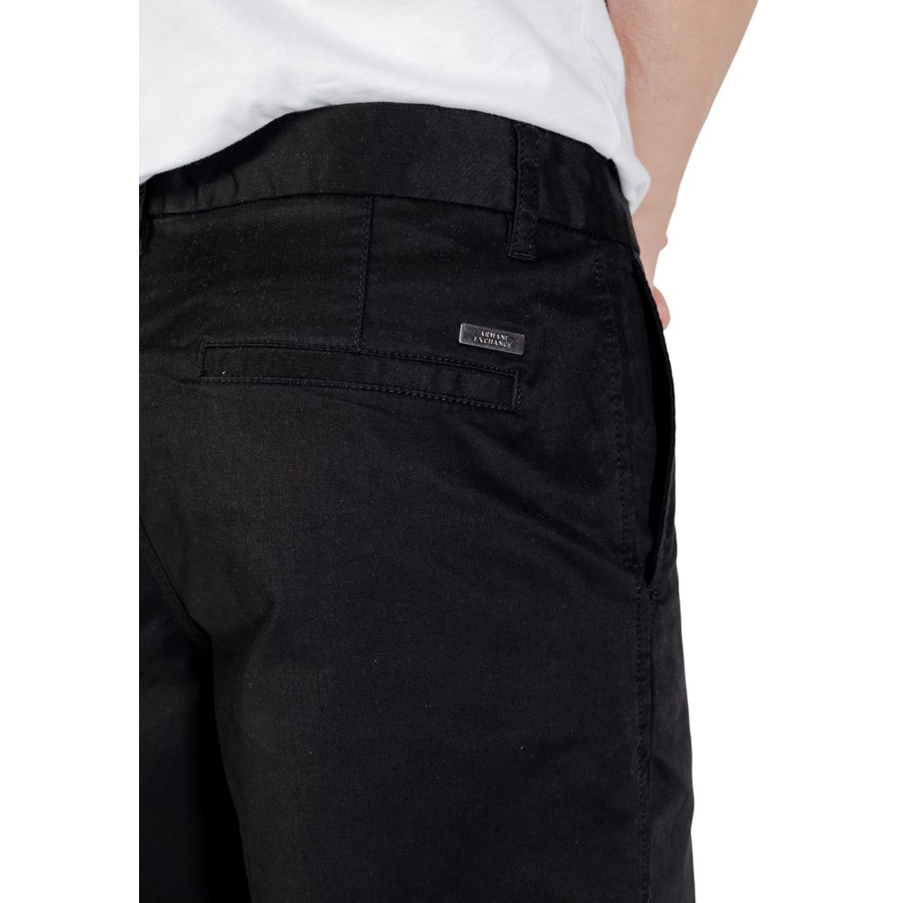Armani Exchange Black Cotton Skinny Pants - ClickThatClicks 