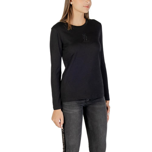 Armani Exchange Black Cotton Long Sleeve T-Shirt - ClickThatClicks 