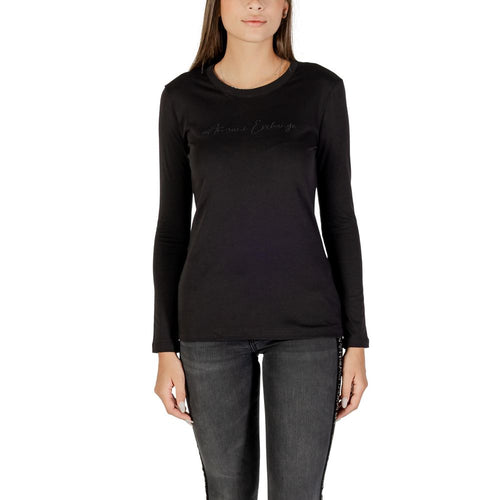 Armani Exchange Black Cotton Long Sleeve T-Shirt - ClickThatClicks 