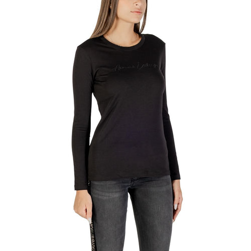 Armani Exchange Black Cotton Long Sleeve T-Shirt - ClickThatClicks 