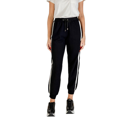 Liu Jo Black And White Cotton Joggers (Workout Pants) - ClickThatClicks 