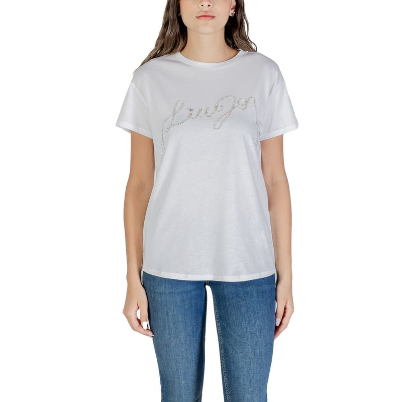 Liu Jo White Cotton T-Shirt - ClickThatClicks 