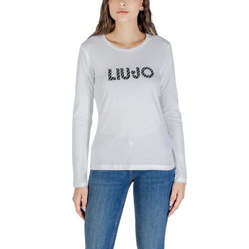 Liu Jo White Cotton Long Sleeve T-Shirt - ClickThatClicks 