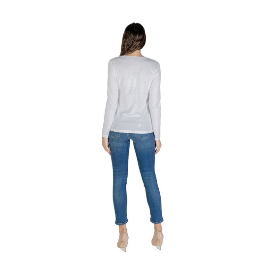 Liu Jo White Cotton Long Sleeve T-Shirt - ClickThatClicks 