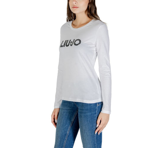 Liu Jo White Cotton Long Sleeve T-Shirt - ClickThatClicks 