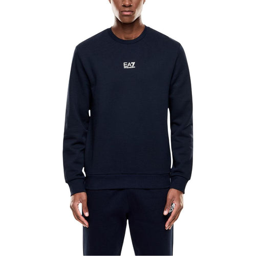 EA7 Emporio Armani Blue Cotton Sweatshirt - ClickThatClicks 