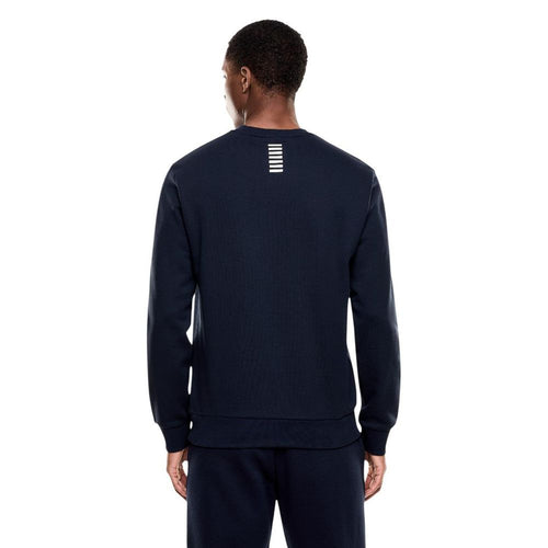 EA7 Emporio Armani Blue Cotton Sweatshirt - ClickThatClicks 