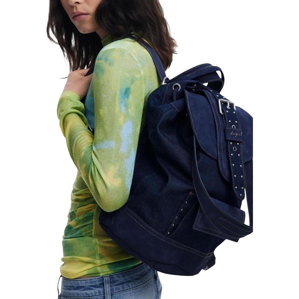 Desigual Blue Polyethylene Backpack - ClickThatClicks 