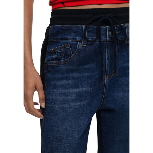 Desigual Blue Cotton Joggers (Workout Pants) - ClickThatClicks 