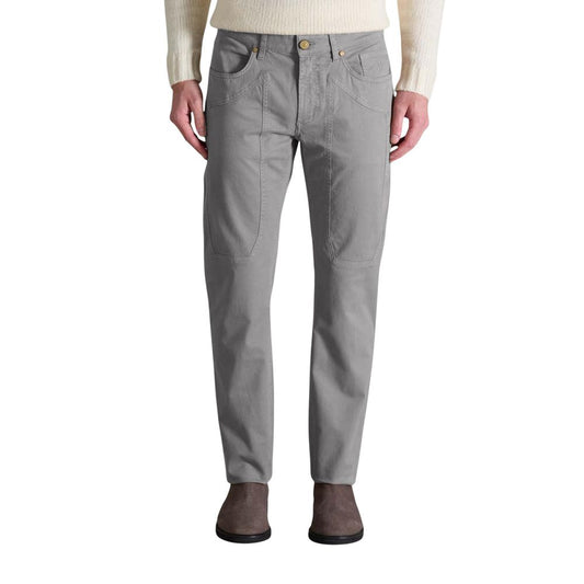 Jeckerson Gray Cotton Skinny Pants - ClickThatClicks 